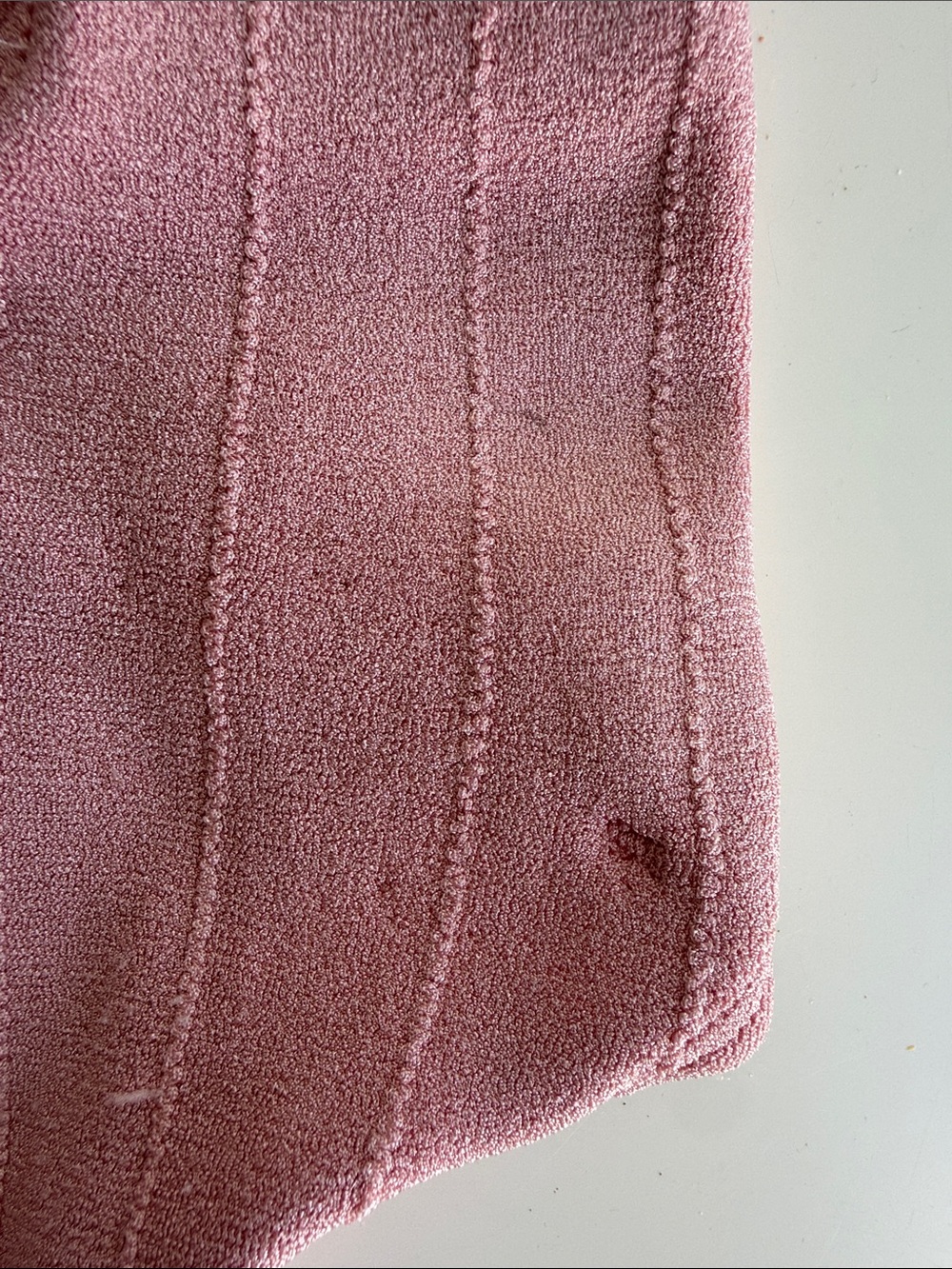 Hunza G Pink Ribbed One-Piece Swimsuit - Picture 4 of 4